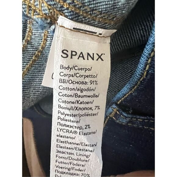 Spanx Women's Blue Midnight Shade Flare Denim Jeans Size 3X/3T NWT - Picture 5 of 6